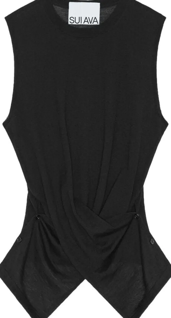 Draped Merino Wool Top