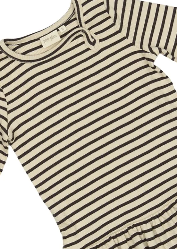 Dress L/S Modal Striped