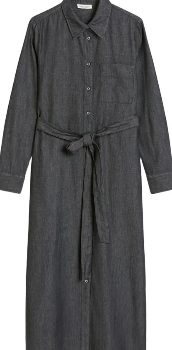 Dress, midi length, kent collar, bu
