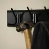 EDGY coat rack, 3 hooks - black w. black finish