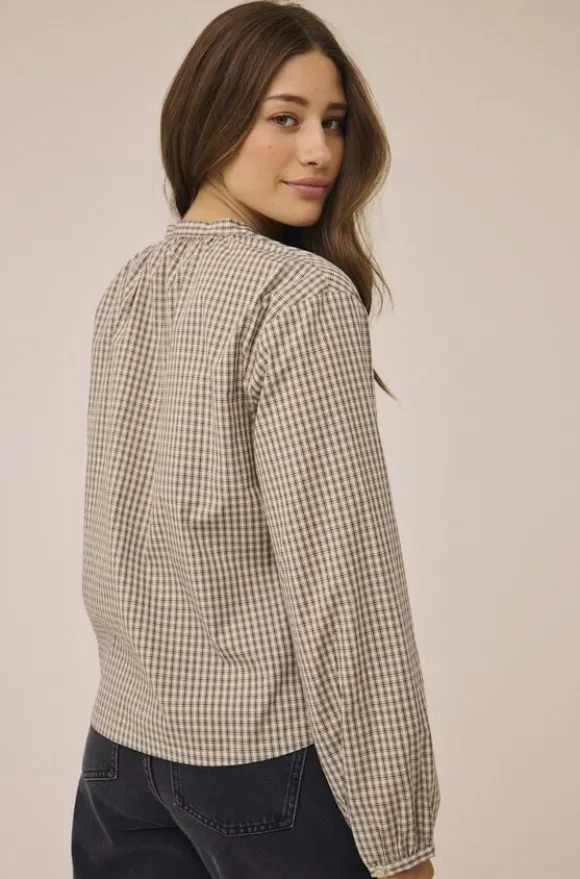 Ellen 3 Check Cotton Shirt - 100% Cotton GOTS