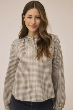 Ellen 3 Check Cotton Shirt - 100% Cotton GOTS