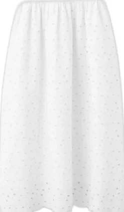 Embroidered lace flared dress