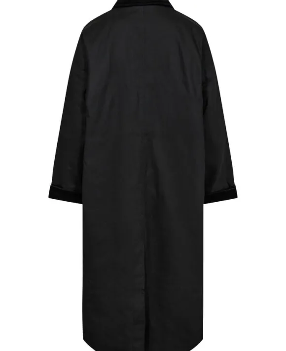 Emmy 1 coated jakke med fløjskanter - GRS