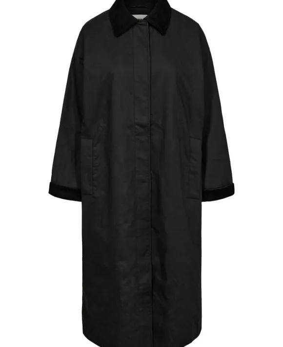 Emmy 1 coated jakke med fløjskanter - GRS