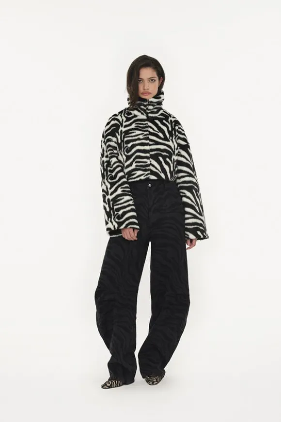 FAUX FUR CROP JACKET