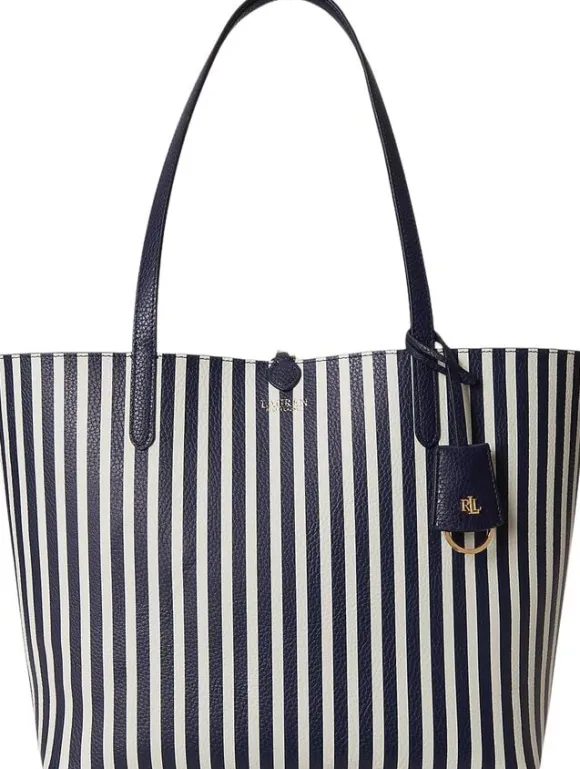 Faux-Leather Large Reversible Tote Bag