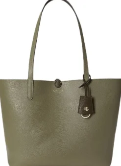 Faux-Leather Large Reversible Tote Bag