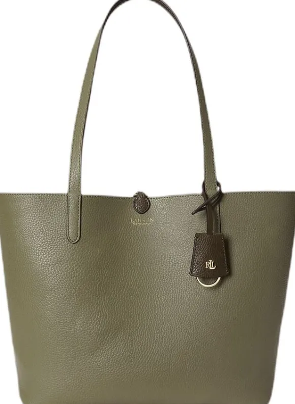 Faux-Leather Large Reversible Tote Bag