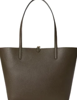 Faux-Leather Large Reversible Tote Bag