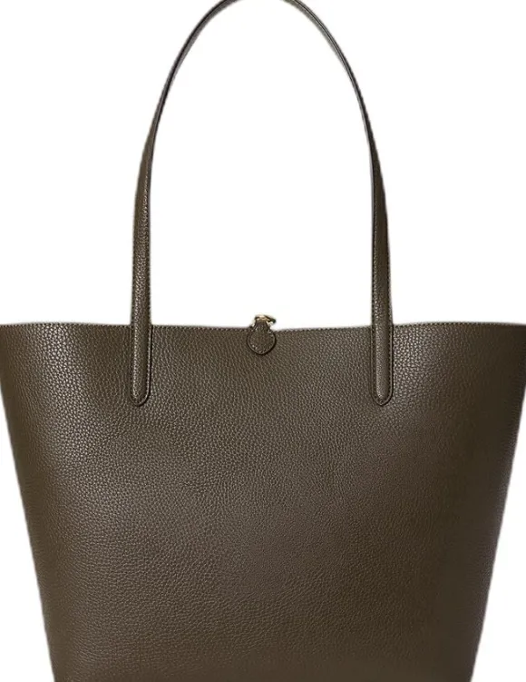 Faux-Leather Large Reversible Tote Bag