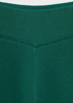 Fine-knit straight-fit trousers