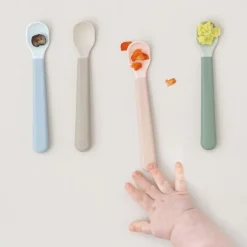 Foodie easy-grip babyske 3-pak Sand
