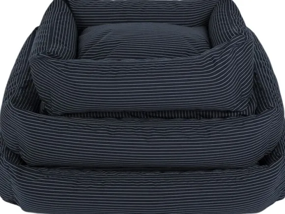Fossflakes Hundkorg Blue pinstripe