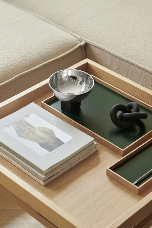 Frame tray small oak/green