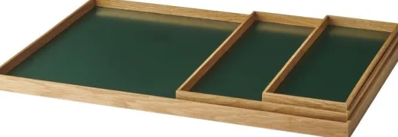 Frame tray small oak/green