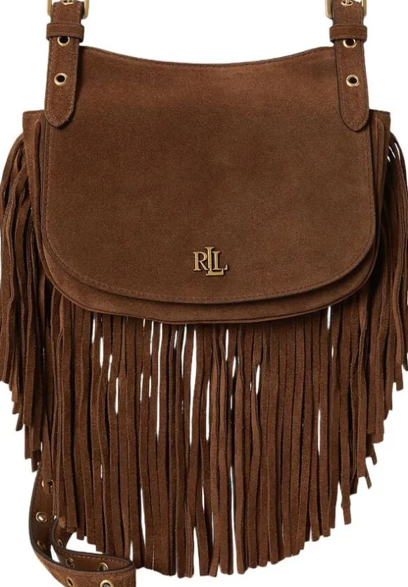 Fringe-Trim Medium Marcy Crossbody Bag