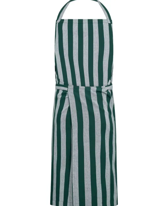 Förkläde 105x100 cm Birk - Randig dark green