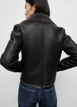 Fur-effect biker jacket