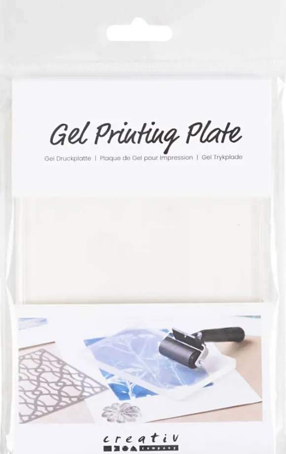 Gel Trykplade, mat transparent