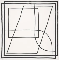 Geometric printed foulard
