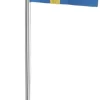GEORG SWEDISH FLAG, INCL. FLAGPOLE, STAINLESS STEEL