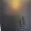 Glass Candle, Grey, 2-pack, 6x7 cm