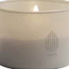 Glass Candle, Grey, 8,2x6 cm