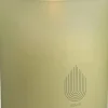 Glass Candle, Light green leaf, 9,2x10,2 cm