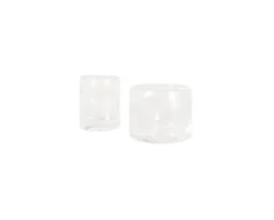 0405 Glass Set of Two | Clear | Wide