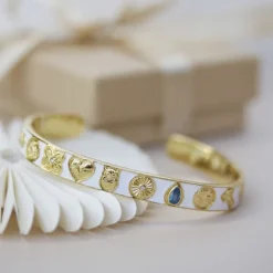 Global Goals Bangle - White