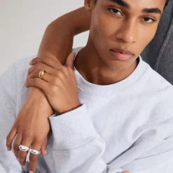 HARRISON rings, 2-in-1 set, silver-plated