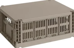 HAY Colour Crate Lid Metal-Medium-Warm grey