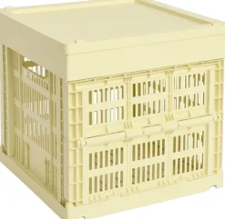 HAY Colour Crate Lid Plastic-Medium Square / Cube-Light yellow