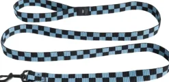 HAY Dogs Leash-Flat Check M/L-Blue,