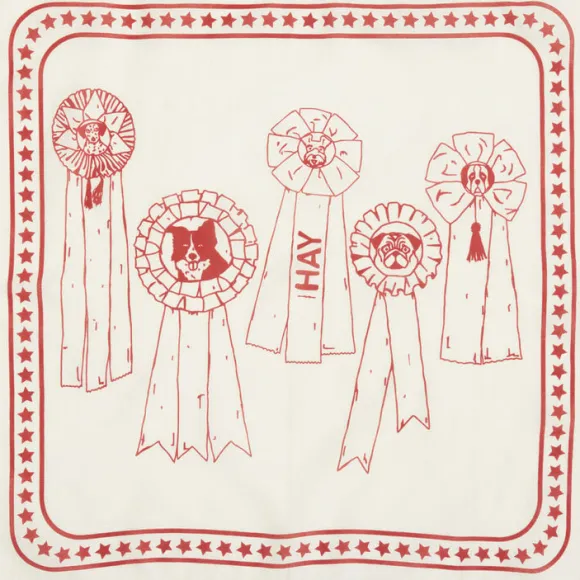 HAY Dogs Scarf-55 x 55-Off-white