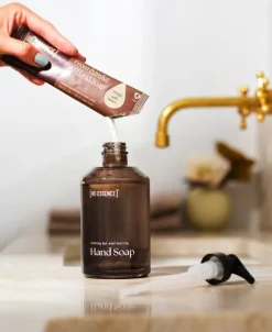 Håndsæbe - Glasdispenser + 2 Refills (Citrongræs/Rosmarin/Cedertræ)