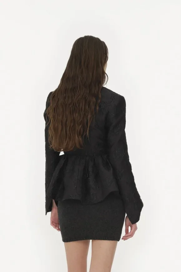 JACQUARD DRAPED BLAZER
