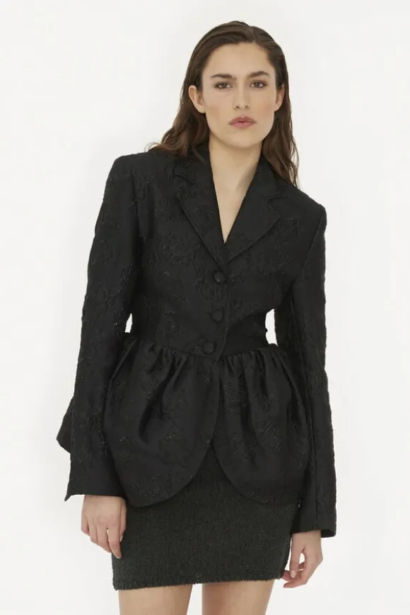 JACQUARD DRAPED BLAZER
