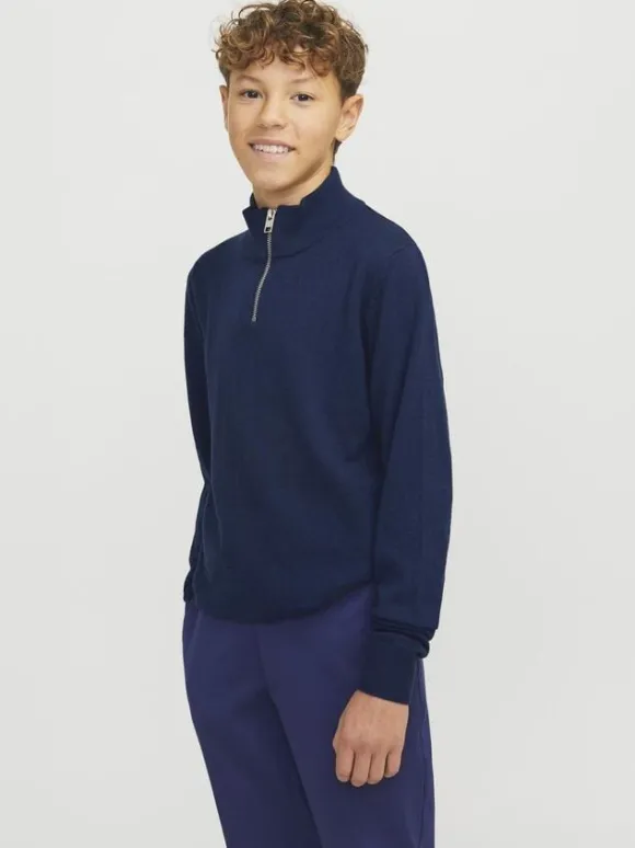 JJEEMIL KNIT HALF ZIP NOOS JNR