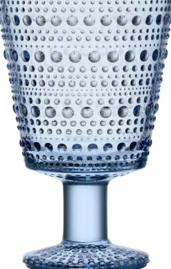 Kastehelmi glas på fod 30 cl - aqua 2 stk