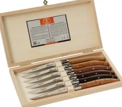 Knive træ mix 2,5mm, 6stk Laguiole