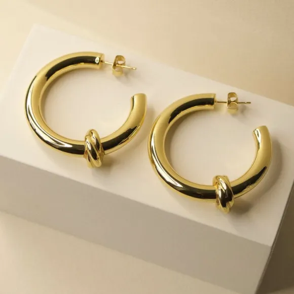 Knot Hoops Earrings