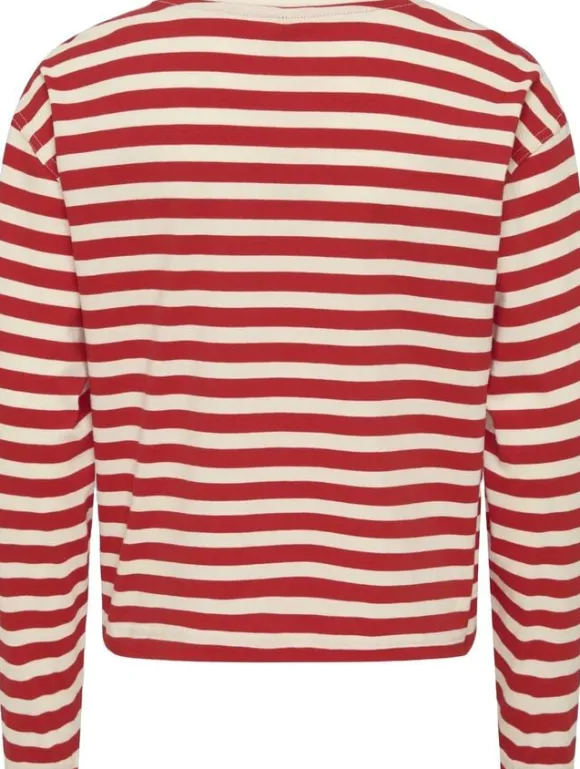 KOGLIVINA L/S O-NECK STRIPE TOP JRS