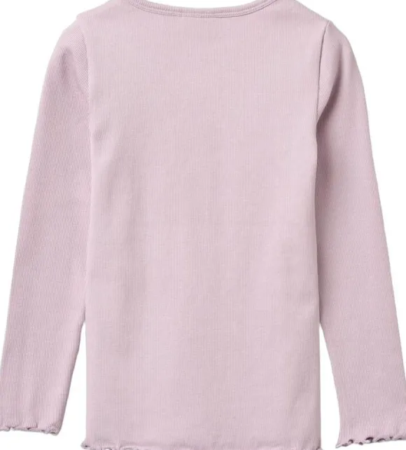 Langærmet Rib T-shirt Ida