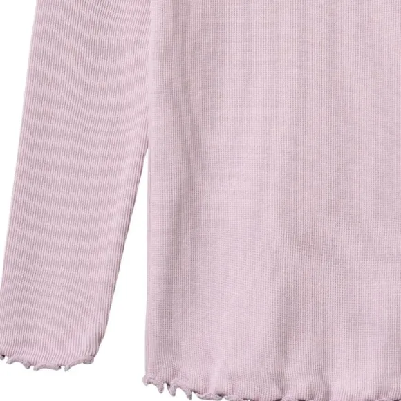 Langærmet Rib T-shirt Ida