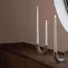 LED taper candle, Nordic white, Smooth, 2-pack, 2,3x32 cm
