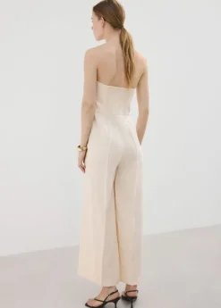 Linen bandeau jumpsuit