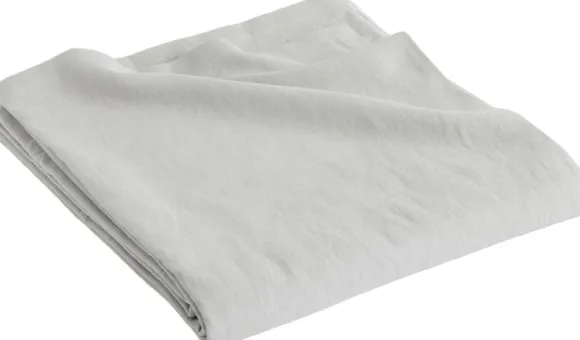 Linen Bedspread-240 x 260-Sky grey