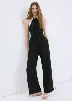 Linen halter jumpsuit